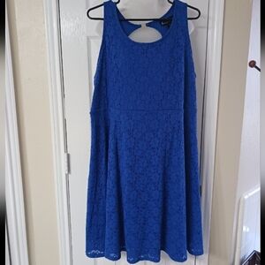 Lane Bryant Royal blue Lace Eyelet Dress. Size 22